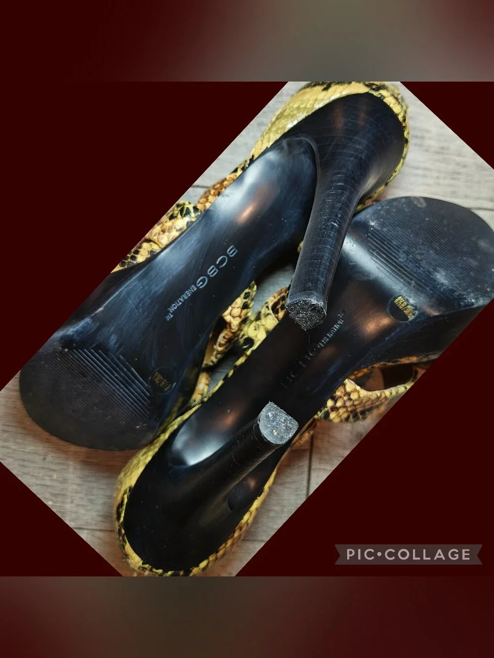 🐍Y2K BCBGeneration Kassidia Platform Python Snakeskin Stiletto Heels🐍